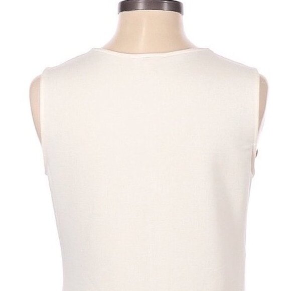 Anthropologie Liberty Garden V-Neck Shift Suede Dress M Neutral Quiet Luxury - Picture 7 of 12